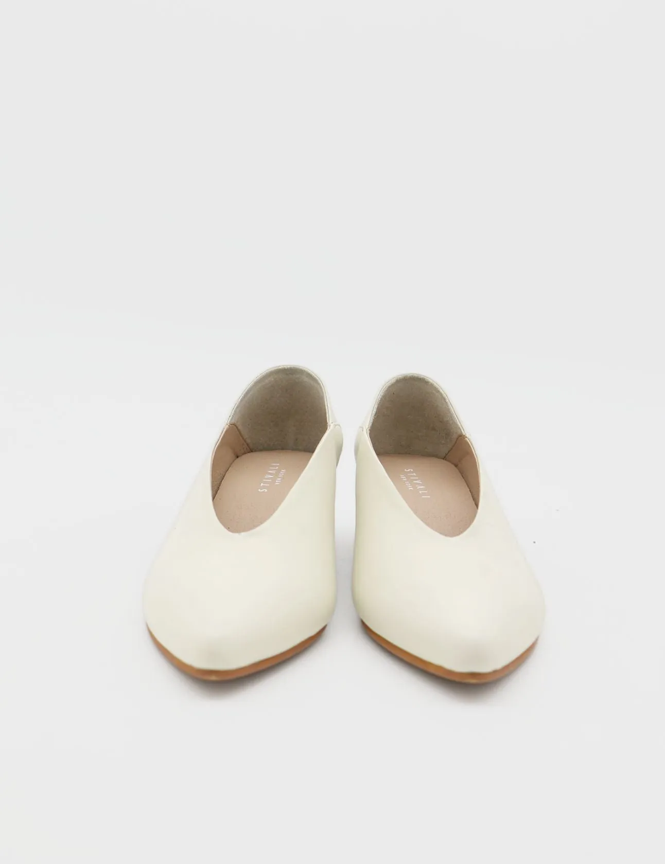 Louvre slip-on loafers in off white leather womens shoes