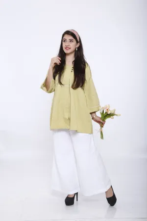 Sea Green Women Cotton Co-Ord Set