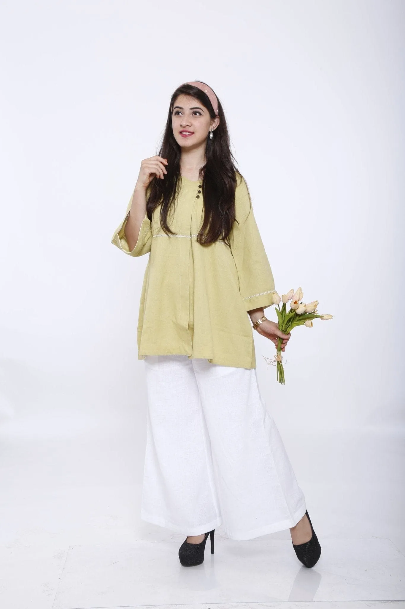 Sea Green Women Cotton Co-Ord Set