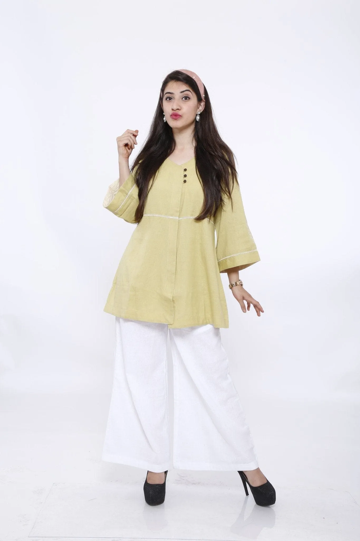 Sea Green Women Cotton Co-Ord Set
